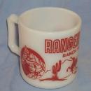 Red RANGER JOE Milk Glass Ranch Mug