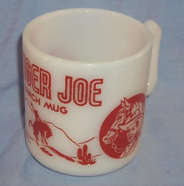 Red RANGER JOE Milk Glass Ranch Mug