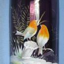 ART GLASS ENAMEL on Glass Amethyst Art Glass Vase
