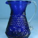 FENTON GLASS VASE vintage Peacock Blue Hobnail Vase Unusual Spouted Lip - Fenton Glass