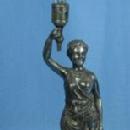 Figural Gothic Lady POSY Vase - Meriden Silver plate