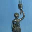Figural Gothic Lady POSY Vase - Meriden Silver plate