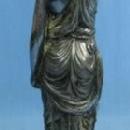 Figural Gothic Lady POSY Vase - Meriden Silver plate