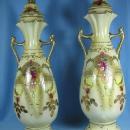 old Antique URNS - Antique HP Jars - Soft Paste Porcelain