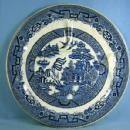 Allertons Pottery BLUE WILLOW Divided Dish Grill Plate Hotel Ware