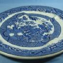 Allertons Pottery BLUE WILLOW Divided Dish Grill Plate Hotel Ware