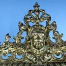 old Vintage Ornate Brass Mirror - Vanity old Framed Beveled Mirror Easel - metalware