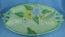 Arts & Crafts Crown Devon Pottery Console Bowl - Rich Mottled Art Deco Art Pottery