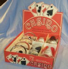 Four CASINO POKER Glass and Coaster Sets in Original Box
