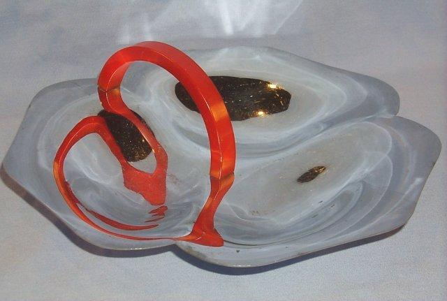 Bakelite Handled Stainless Steel Nut Tray - Metalware