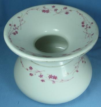 Pink Luster Ironstone SPITTOON - Antique Lustre Pottery Stoneware Cuspidor