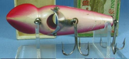 Vintage Creek Chub JIGGER Fishing Lure BLEEDING FROG Finish with Original Box - sporting