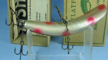 Vintage Helin FLATFISH Fishing Lure - Vintage Wood Tackle with Original Box - sporting