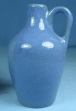 Vintage UHL Pottery Miniature Syrup Blue Jug