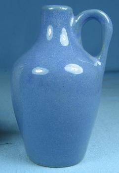 Vintage UHL Pottery Miniature Syrup Blue Jug