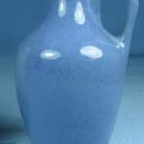Vintage UHL Pottery Miniature Syrup Blue Jug