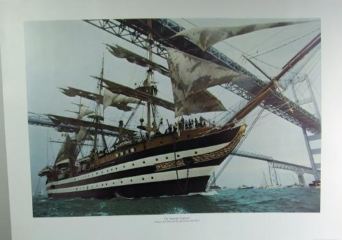 Nautical TALL SHIPS Print Portfolio Collection - Vintage Sailing Boat Arrangement - FAL