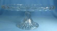 Elegant Glass Pedestal Cake Server - Footed Serving Plate