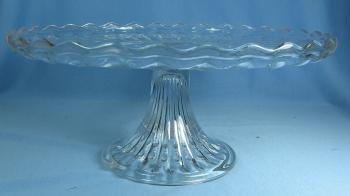 Elegant Glass Pedestal Cake Server - Footed Serving Plate