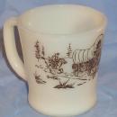 DAVY CROCKETT Milk Glass Mug