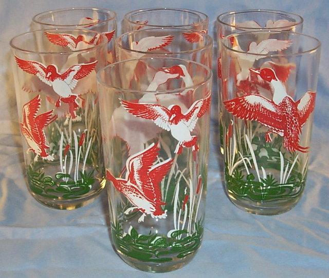 Seven DUCK Water Glasses - Sporting