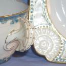 LIMOGES Shell Shaped Handle Porcelain Cup and Saucer Set