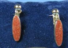 Jewelry Vintage GOLDSTONE Drop Earrings - Costume Jewelry