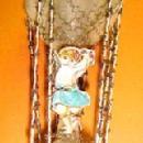 Wire Wrap AIR BALLOON Angel Christmas Figural - Glass