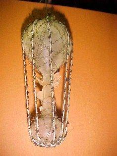 Wire Wrap AIR BALLOON Angel Christmas Figural - Glass