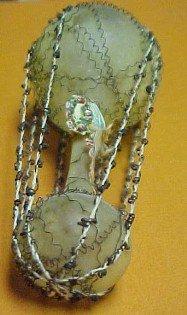 Wire Wrap AIR BALLOON Angel Christmas Figural - Glass