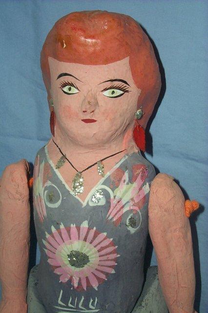 Neiman Marcus LULU Jointed Paper Mache Doll