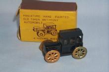 Miniature Hand Painted Old Times Antimony Automobile in Original Box - Toys