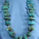 Native American Indian Turquoise & Silver Necklace - Antique Ethnographic Jewelry