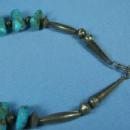Native American Indian Turquoise & Silver Necklace - Antique Ethnographic Jewelry