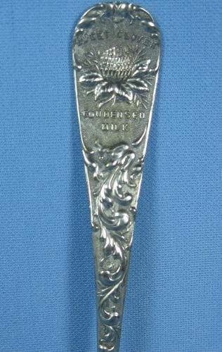 SWEET CLOVER Condensed Milk CREAM Dipper Spoon - Antique Advertising Silver
