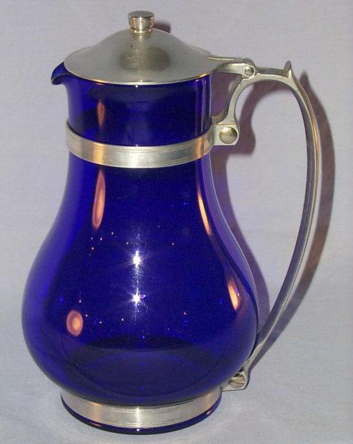 Glass Cobalt Water Pitcher