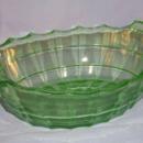 Pink TEAROOM Depression Glass Creamer & Sugar on Tray.