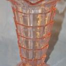Excellent Pink TEAROOM Depression Glass Ruffled Edge Vase