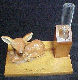 2 Fox Knife Rest Blown Green - Glass