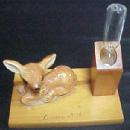 2 Fox Knife Rest Blown Green - Glass