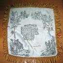 antique WWII Fringed MOTHER Pillow Cover - Vintage Poem Verse Love