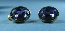 old Designer GIVENCHY New York Alexandrite Earrings - Vintage Estate Jewelry