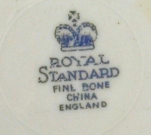 Royal Standard Pottery Ribbed PANSY Bone China Cup & Saucer - Antique Porcelain