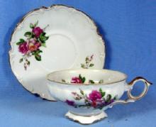 Ucagco Square Foot Cup & Saucer Made in Japan Porcelain
