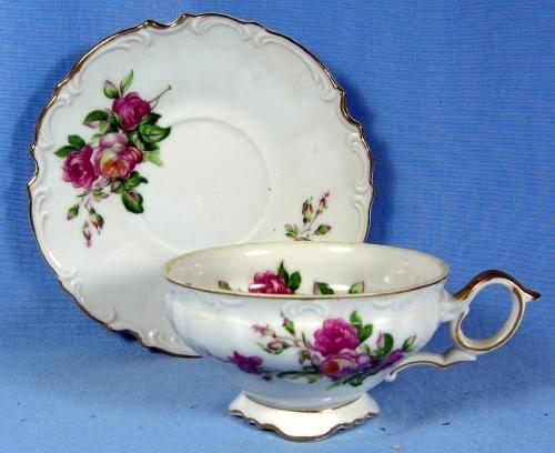 Ucagco Square Foot Cup & Saucer Made in Japan Porcelain
