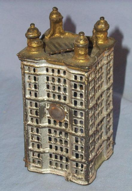 Cast Iron BANK BUILDING Bank - Toys