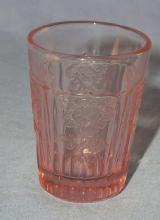 Pink MAYFAIR OPEN ROSE Depression Glass Whiskey Glass