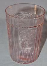 Pink MAYFAIR OPEN ROSE Depression Glass Water Tumbler