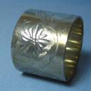 vintage Victorian Silver Napkin Ring - Fancy Tooled Etched