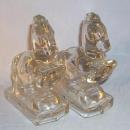 Crystal REARING HORSE Glass Bookends
